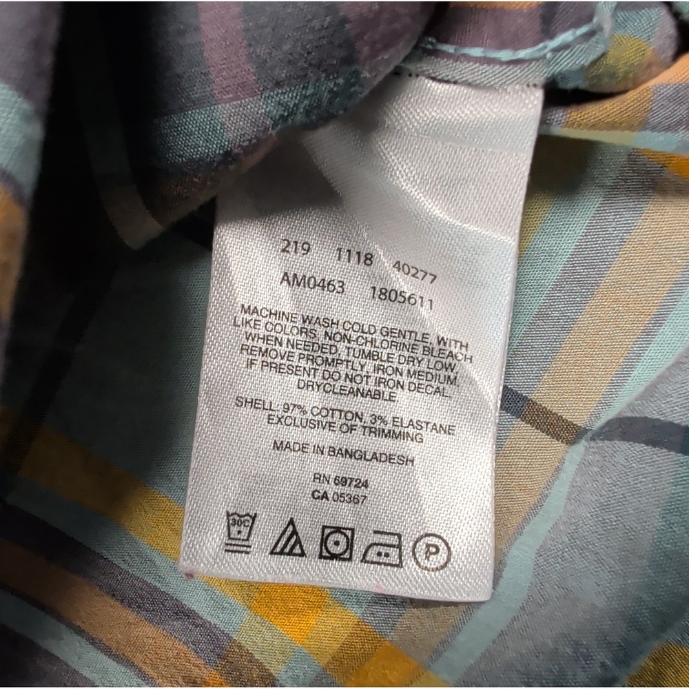 COLUMBIA Men's 2XL Long Sleeve Multicolor Rustic Madras Plaid Button Shirt EUC - Picture 8 of 9